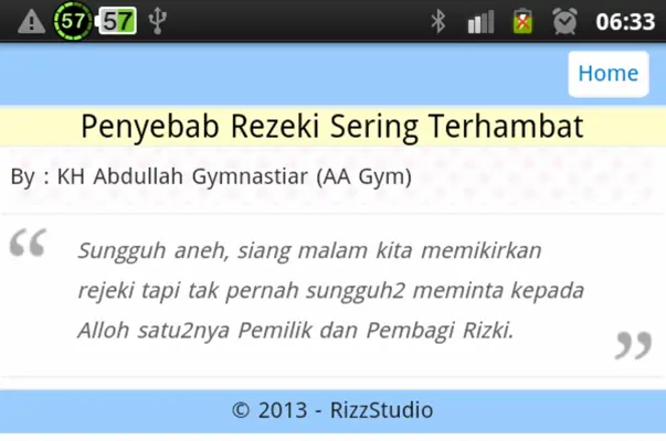 Kata Mutiara Hikmah AA Gym android App screenshot 0